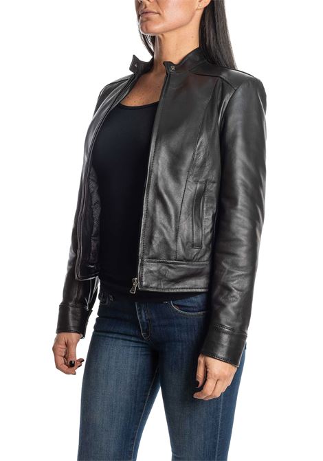 Black leather jacket PK BY PASKAL | 361NAPPA-NERO